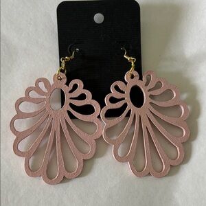 Elegant Pink Floral Earrings